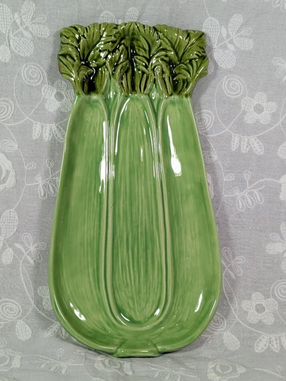 Nicely Finished Vintage Ceramic ‘78, Signed, Handmade Celery Dish